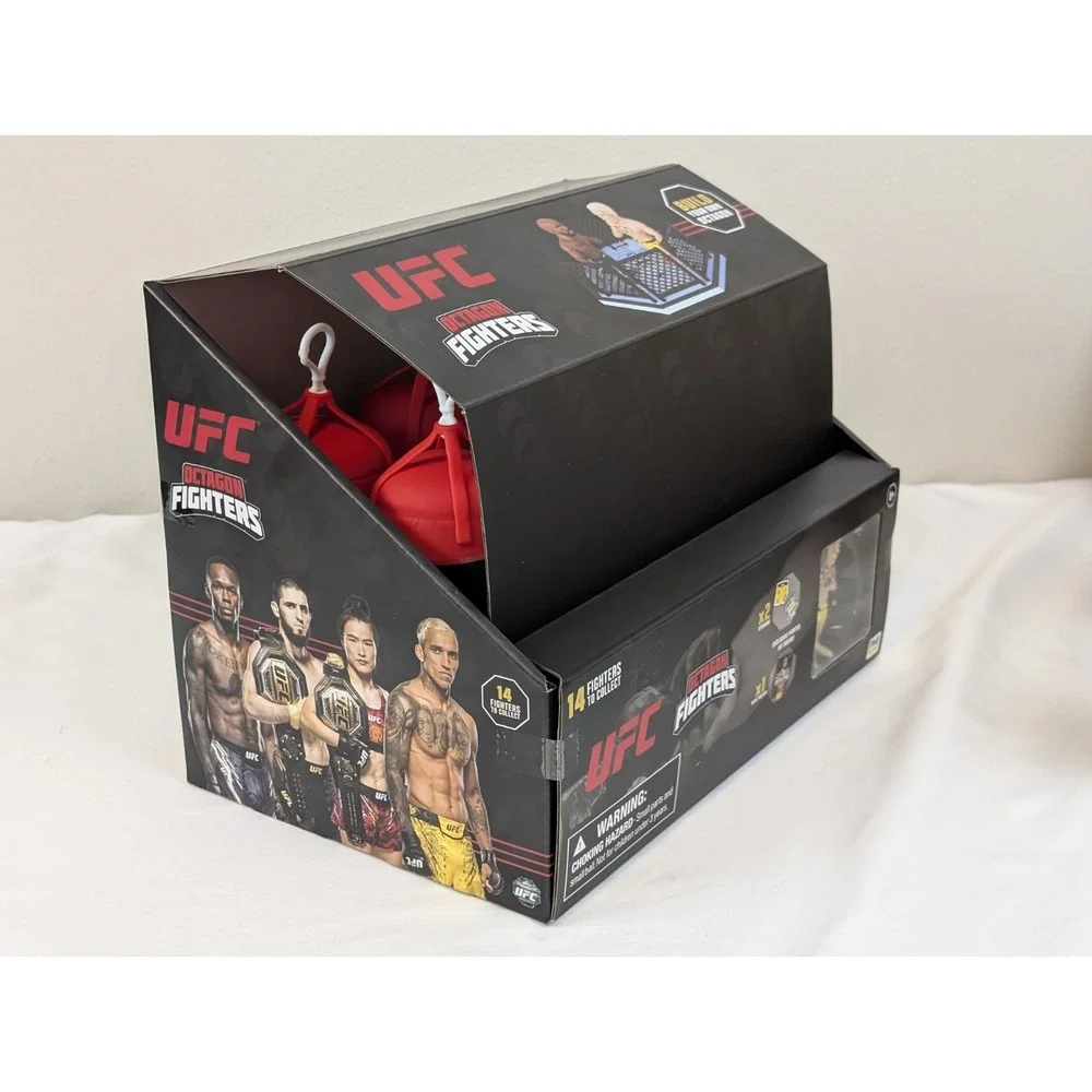 UFC Octagon Fighters Display Case & 8 SEALED Blind Pack Figure MMA Fighting 2025